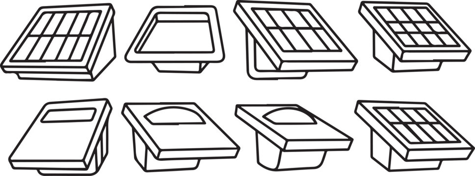Six paper origami cubes on white background vector illustration Vector