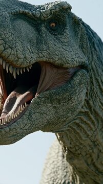 Cinematic T Rex Close Up Portrait