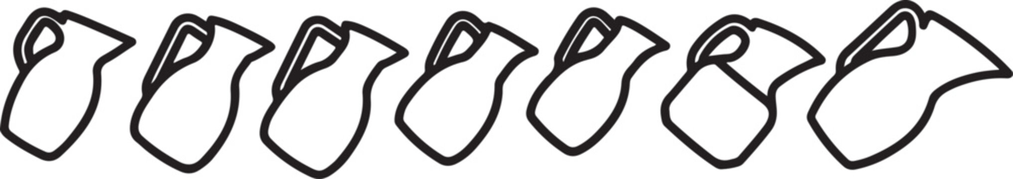 Black cursive letter o on white background vector Vector