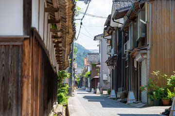 Fototapeta premium 日本の鳥取県若桜町の古くてとても美しい町並み