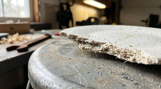 Broken fracture edge of organic chitin biocomposite material