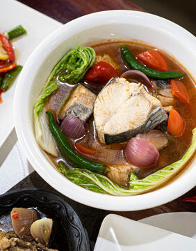 Traditional Cebuano Larang Seafood Soup Close-Up