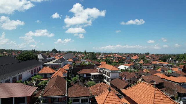 Aerial view of Ubud city, Bali, Indonesia
