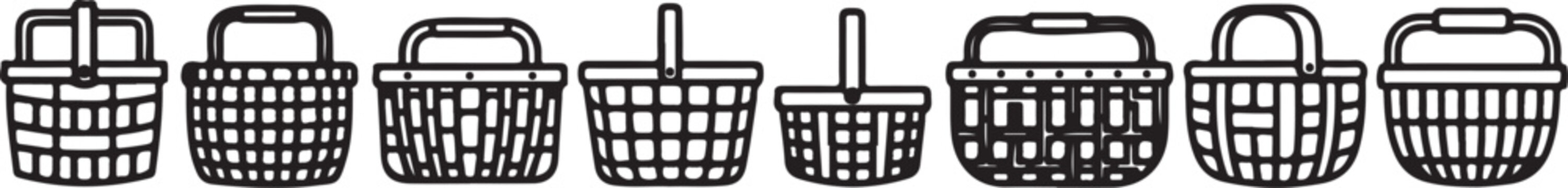 Black and white flat design vector collection of handbags and purses Vector