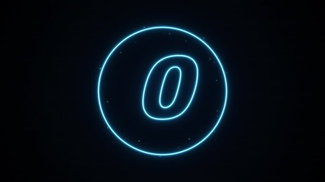  5 second Countdown neon glow