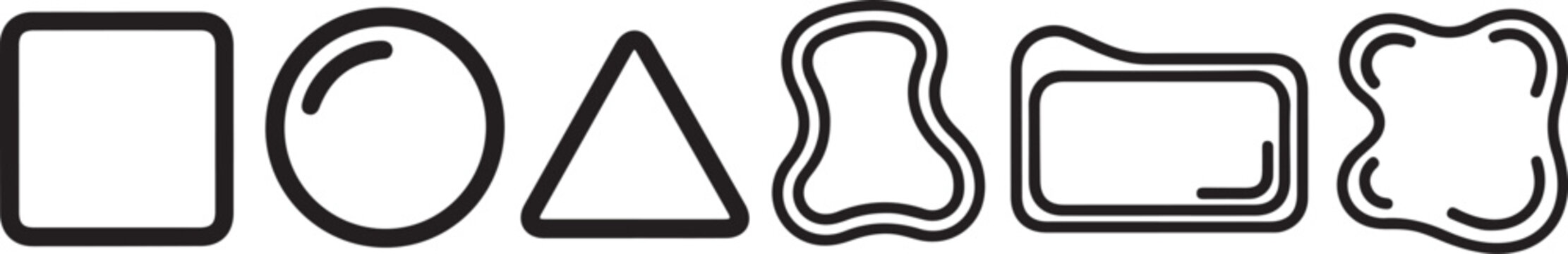 Black bold number 0123456789 vector style icon set Vector