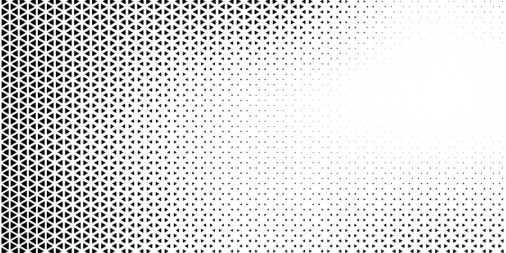 Seamless halftone triangle pattern. Random vector noise texture