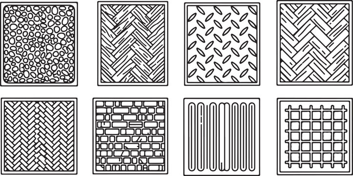 Black and white geometric patterns seamless vector seamless tiling Vector