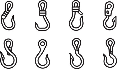 Black key and lock line icons set isolated on white Vector © Sazid