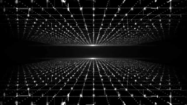 white color data flowing binary code hi tech design seamless black technology background