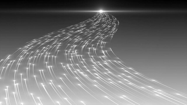 white color shooting particles moving forward with blank space gradient design seamless gradient background