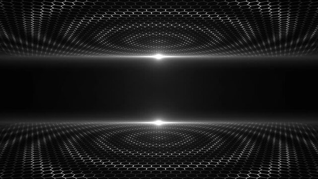 white color hexagonal shapes with blank space futuristic design loopable black technology background
