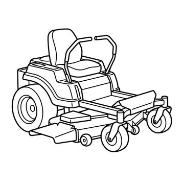 zero turn lawn mower outline 