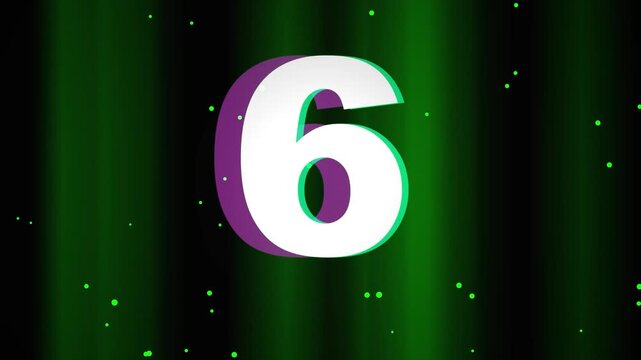 10 second Countdown glitch 4K