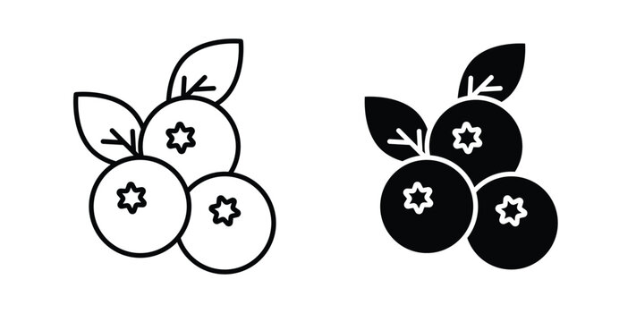 Berry icon vector art set