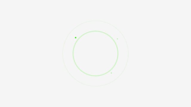 Minimalist green circular loading spinner animation for digital interface and web design