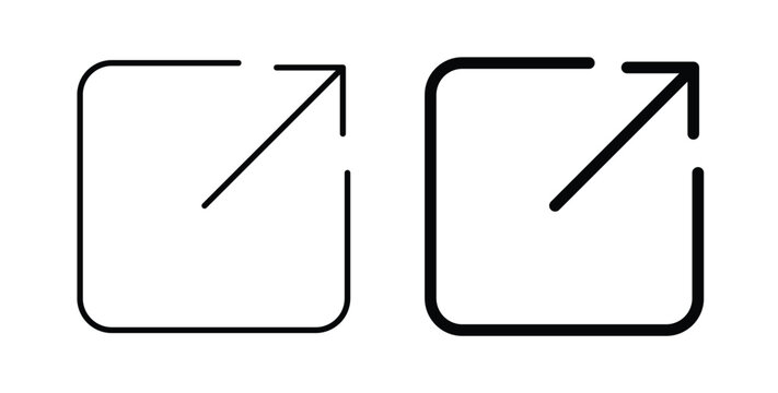 External link icon vector art set
