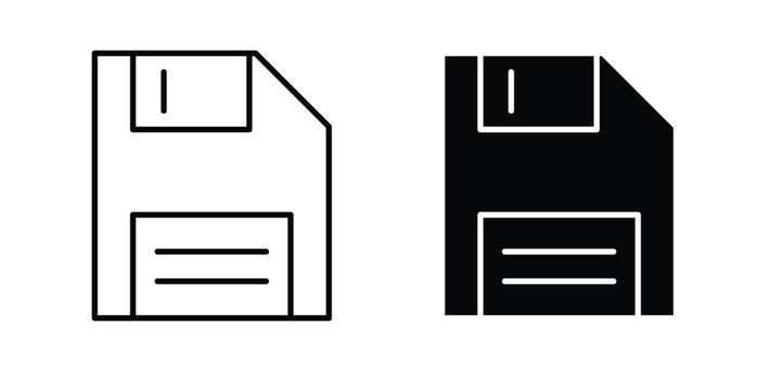 Floppy disk icon vector art set