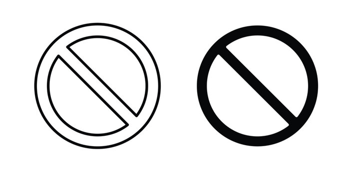 Forbidden icon vector art set