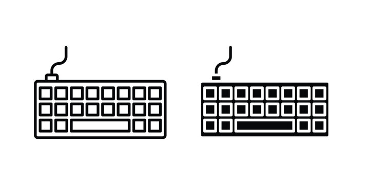 Keyboard icon vector art set