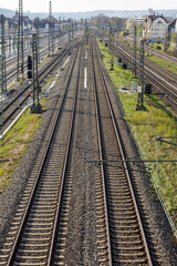 Obraz premium railroad tracks in the distance