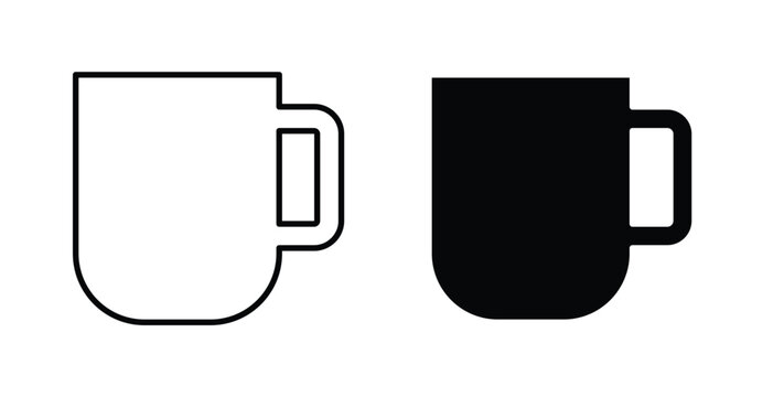 Mug icon vector art set
