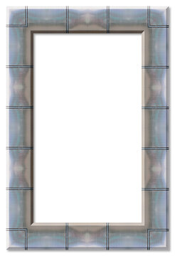Reflective metal frame with transparent background