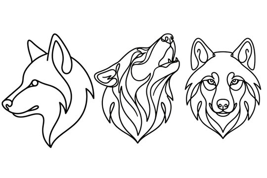 Wolf head logo Vector
