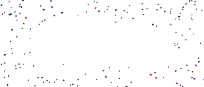 Colorful star confetti on transparent background vector illustration