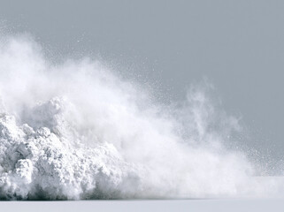 Obraz premium Tranquil Winter Landscape: Snowy Blizzard & Frosty White Drift in Nature's Peaceful Season