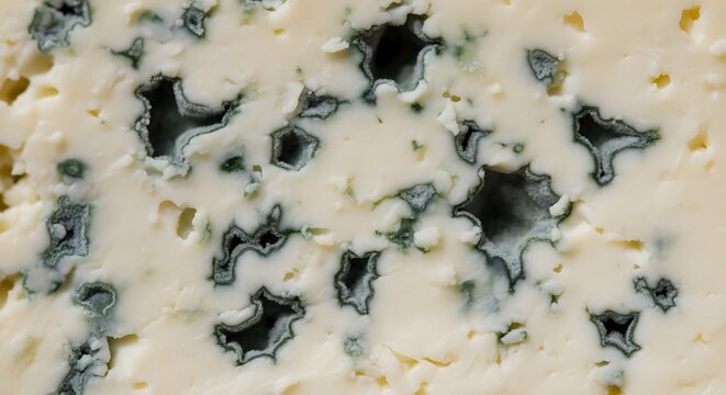 Blue CHEESE Texture Background with Macro Mold Patterns and Veins