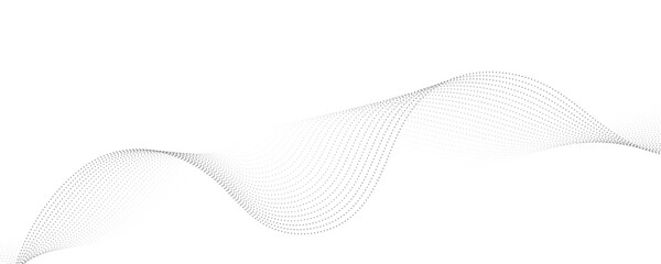 Fototapeta premium Abstract Minimalist Grey Line Wave Background with Large White Copy Space for Modern SaaS Landing Page, Corporate Presentation Slide, and Tech Banner Template