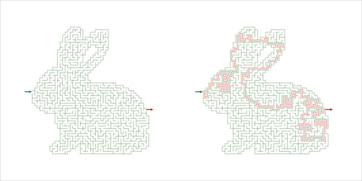  medium-difficulty rabbit maze