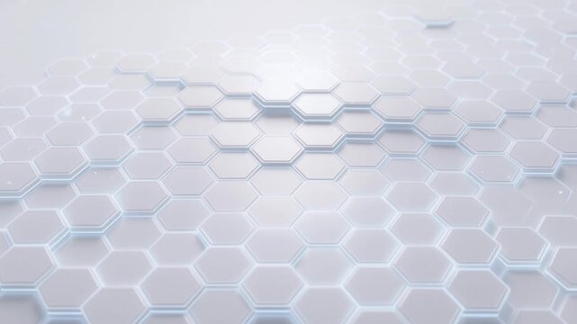 White Futuristic Abstract Technology Background Hexagon Grid
