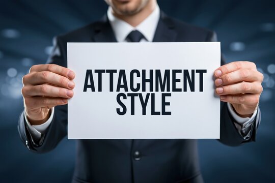 Professional Holding a Sign About Different Attachment Styles