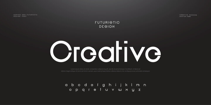 Abstract digital modern alphabet fonts. Typography technology electronic dance music future creative font. vector illustraion
