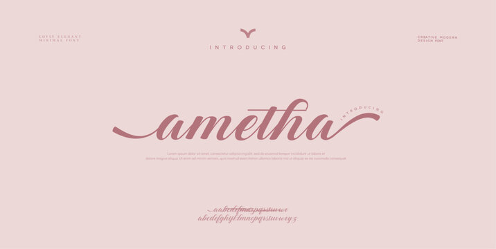vector illustration. Stylish elegant vector composite font. set of letters english