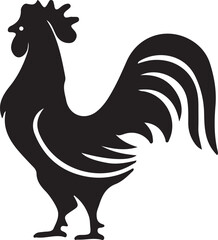 Black rooster silhouette standing © Md. Musaddik Rahman