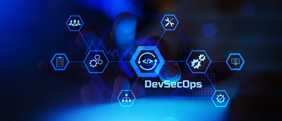 Obraz premium DevSecOps Implementation with Integrated Security and Automation on Digital Platform.