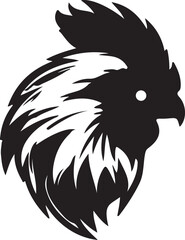 Black rooster head silhouette © Md. Musaddik Rahman