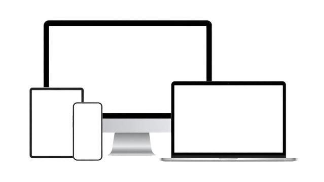 Minimalist flat pack furniture setup with computer monitor and speakers