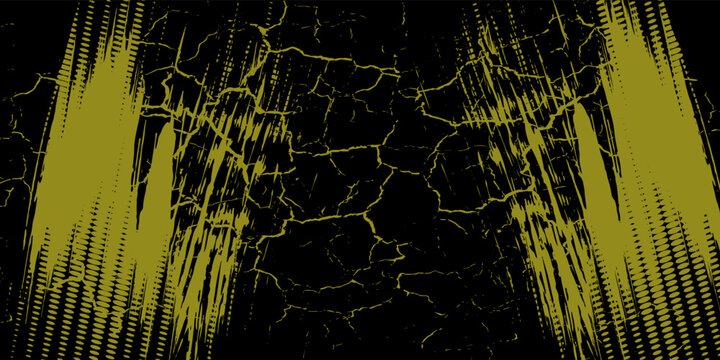 yellow black brush wrap car sticker pattern abstract banner sporty lines black yellow color combination grunge brush modern pattern. vector eps10.
