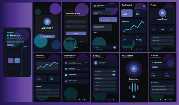 A modern web UI kit featuring a set of navigation templates, digital music player interfaces, and audio control panel elements designed for website and business app user experiences