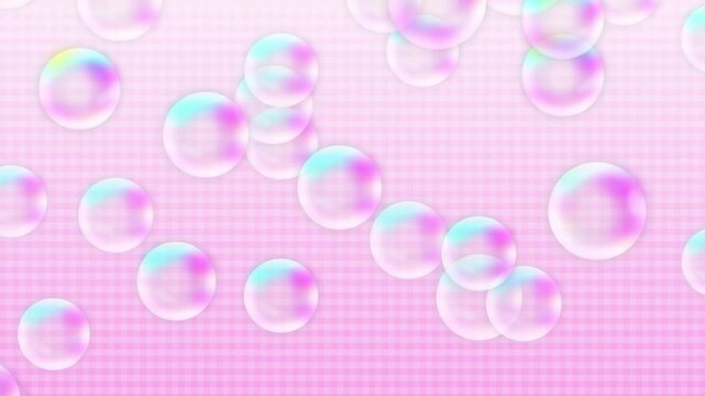 ループするキラキラのシャボン玉の動画素材