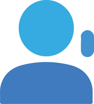 Blue User Profile Symbol with Person Silhouette for Account Identity