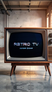 Retro TV Analog Title Reveal &ndash; Vintage Television Static Noise Glitch Opener Vertical