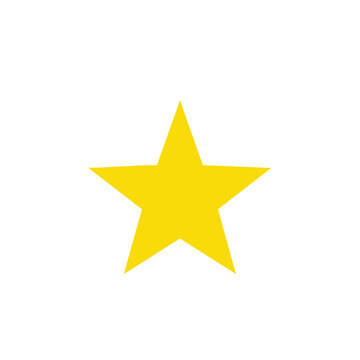 A simple flat yellow five-pointed star icon.