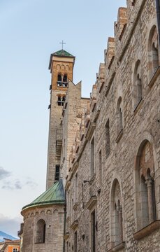 Tower of Palazzo Pretorio, Old Town, Trento, Trentino, South Tyrol, Italy