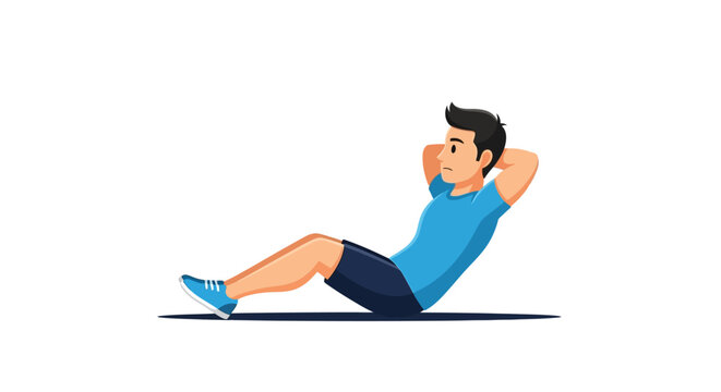 Man doing sit up exercise.