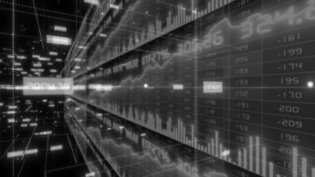 white color stock market graph data analysis 3d space with world map and stock indexes design stock market background